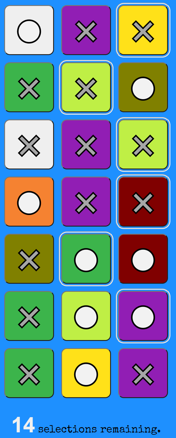 Example image showing potential selection conflict